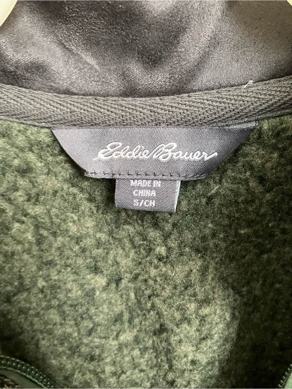 Eddie Bauer Green Marled Half-Zip Pullover